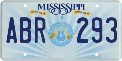 MS license plate ABR293