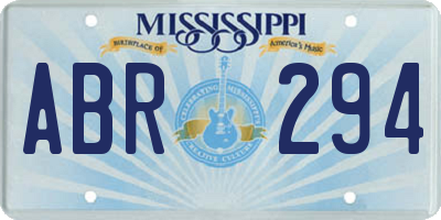 MS license plate ABR294