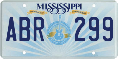 MS license plate ABR299