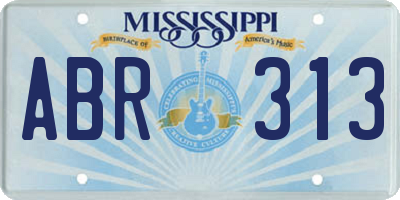 MS license plate ABR313