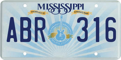 MS license plate ABR316