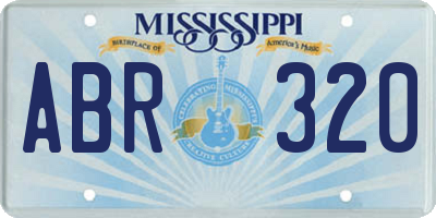 MS license plate ABR320