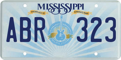 MS license plate ABR323