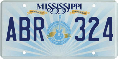 MS license plate ABR324