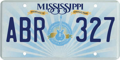 MS license plate ABR327