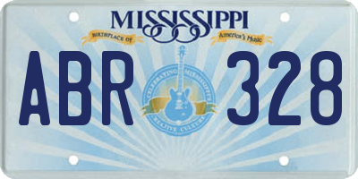 MS license plate ABR328