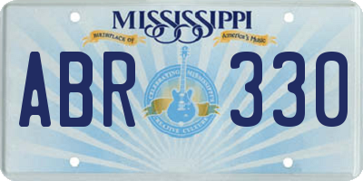 MS license plate ABR330