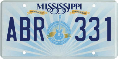 MS license plate ABR331