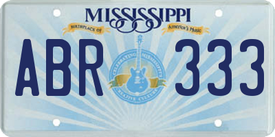 MS license plate ABR333