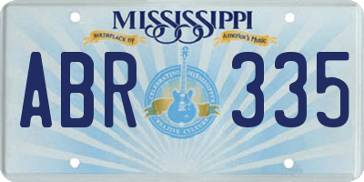 MS license plate ABR335