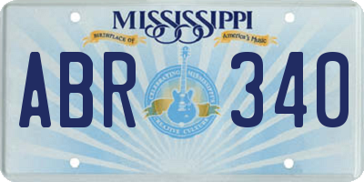 MS license plate ABR340