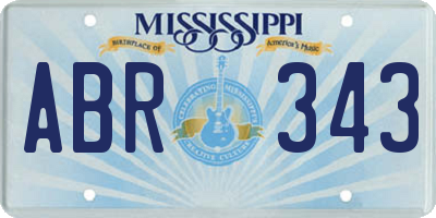 MS license plate ABR343