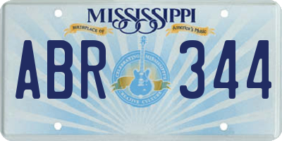 MS license plate ABR344