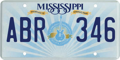 MS license plate ABR346