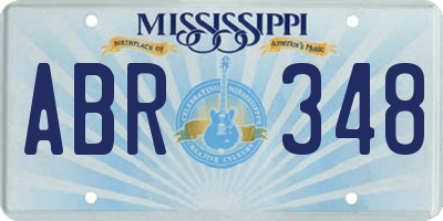 MS license plate ABR348