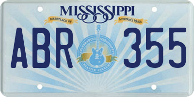 MS license plate ABR355