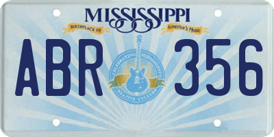 MS license plate ABR356