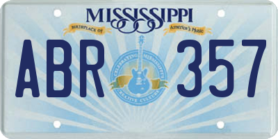 MS license plate ABR357