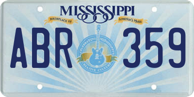 MS license plate ABR359