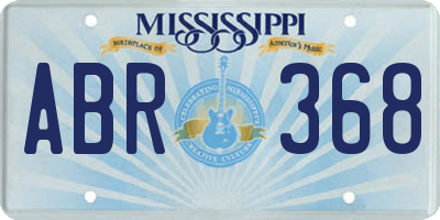 MS license plate ABR368