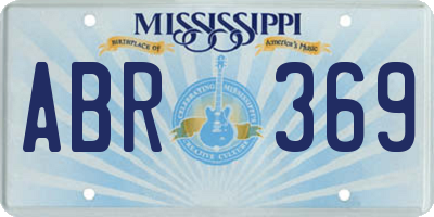 MS license plate ABR369