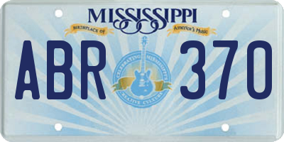 MS license plate ABR370