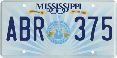 MS license plate ABR375