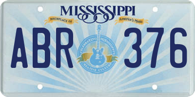 MS license plate ABR376