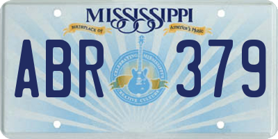 MS license plate ABR379