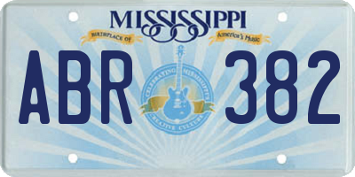 MS license plate ABR382