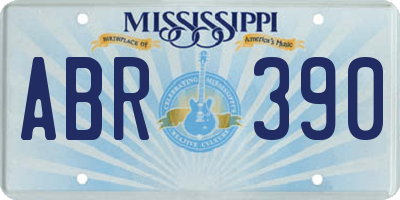 MS license plate ABR390