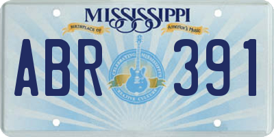 MS license plate ABR391