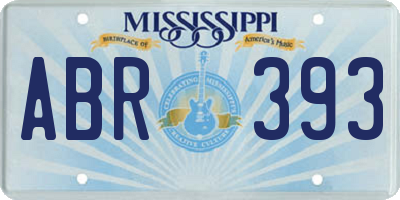 MS license plate ABR393