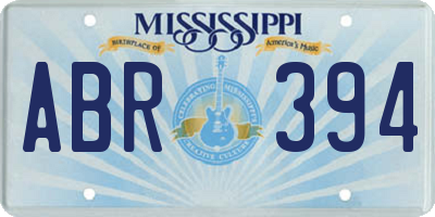 MS license plate ABR394