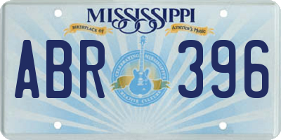 MS license plate ABR396