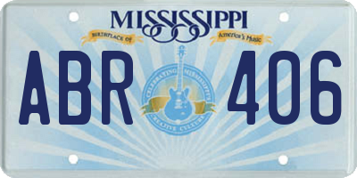 MS license plate ABR406