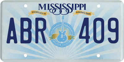 MS license plate ABR409