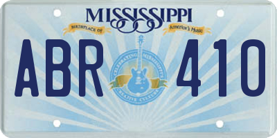 MS license plate ABR410