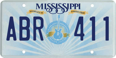 MS license plate ABR411