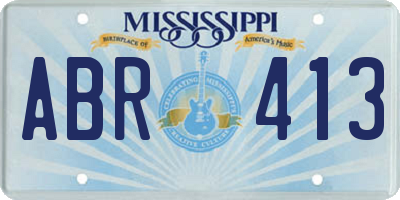 MS license plate ABR413