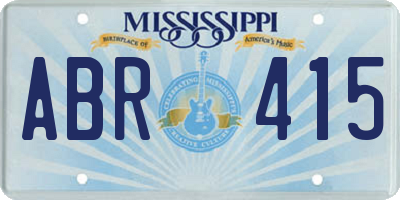 MS license plate ABR415