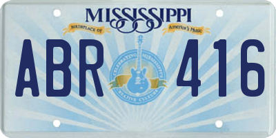 MS license plate ABR416