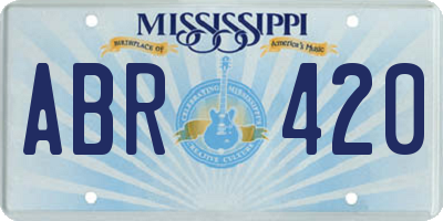 MS license plate ABR420