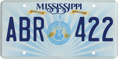 MS license plate ABR422