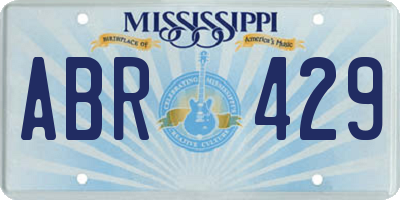 MS license plate ABR429