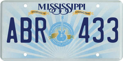 MS license plate ABR433