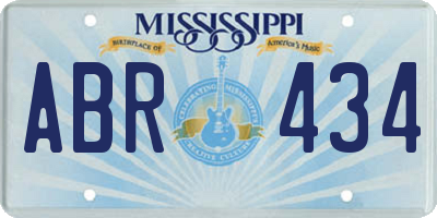 MS license plate ABR434