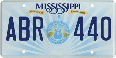 MS license plate ABR440