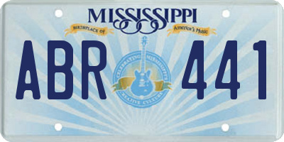 MS license plate ABR441