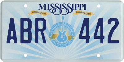 MS license plate ABR442